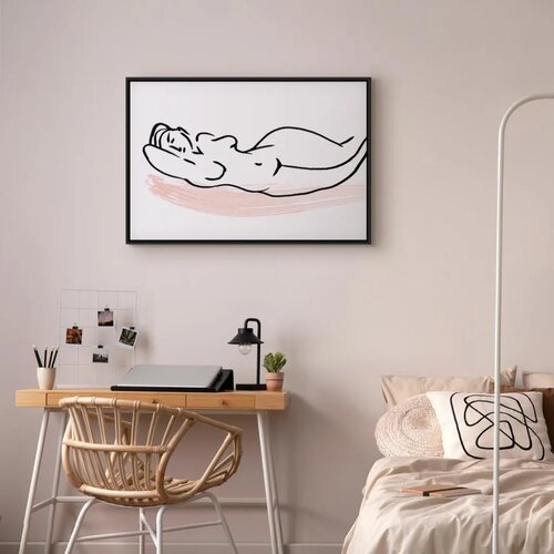  Slika - Sunbathing (1 Part) Wide 60x40 U crnom drvenom okviru Cene