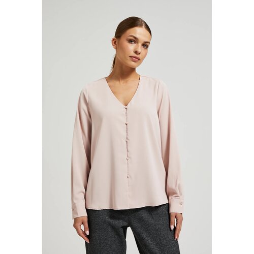Moodo Women&amp;#039;s shirt with decorative buttons - pink Slike