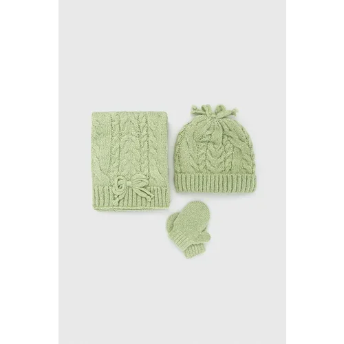 Mayoral Dječje kapa, šal i rukavice boja: zelena