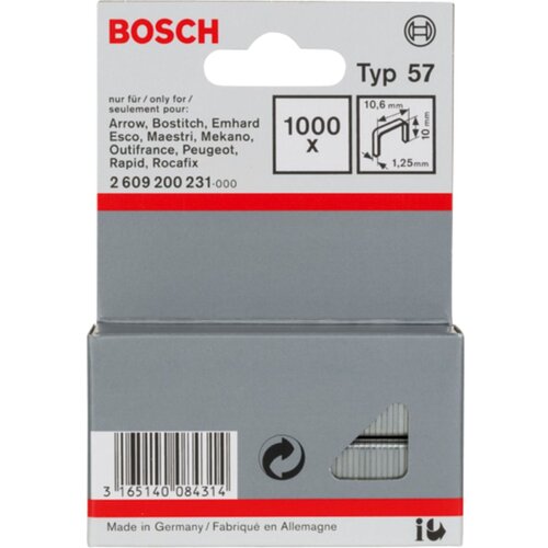 Bosch spajalica, tip57, 10,6x1,25x10mm Slike