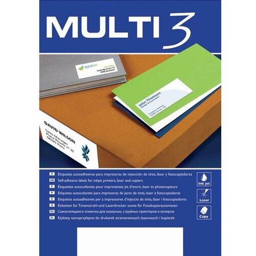 Multi3 bele nalepke MU010533 210 x 297, 1/stran 500 listov Slike