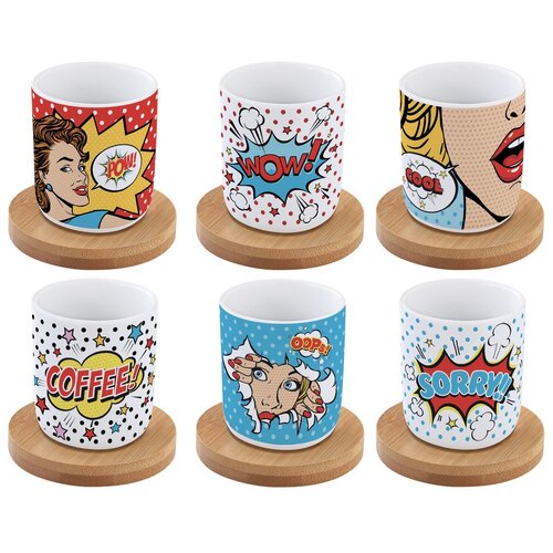 Easy Life pop art 12v1 set skodelic za kavo Slike