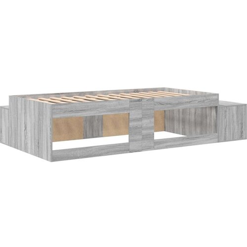  Krevet za skladi&amp;scaron;tenje Sivi sonoma Konstruirano drvo 75 x 190 cm Slike