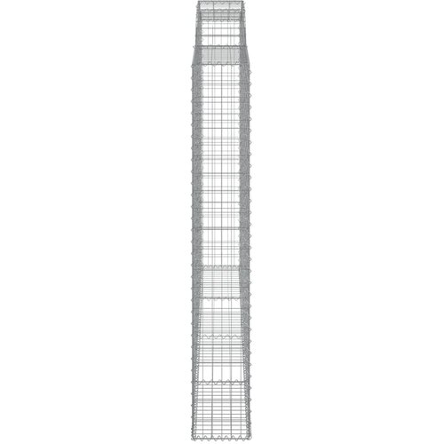  Lučne gabionske ko&amp;scaron;are 2 kom 300x30x200/220cm pocinčano željezo Slike