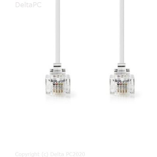 Nedis Telefonski Kabel RJ11 Muski - RJ11 Muski 2.0 m Bijeli Cijene