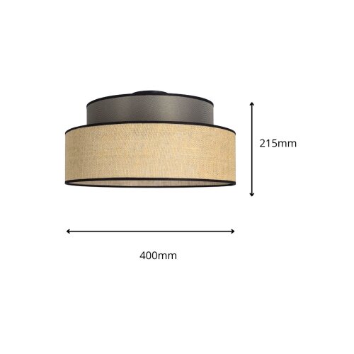  plafonska lampa boho 1xE27/60W/230V prečnik 40 cm braon/bež Slike