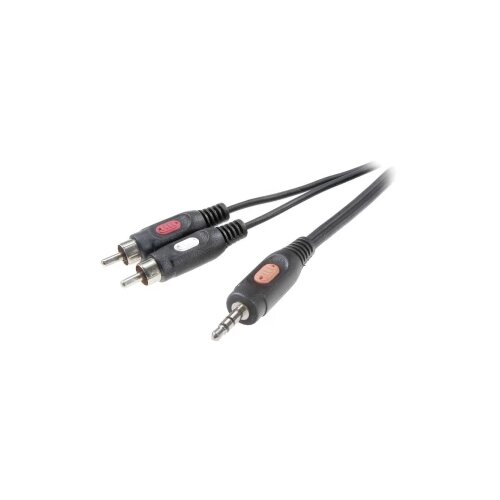 SpeaKa Professional SP-7869920 cinch / klinker avdio priključni kabel [2x moški cinch konektor - 1x 3\,5 mm banana moški konektor] 1.50 m črna, (20431779) Cene