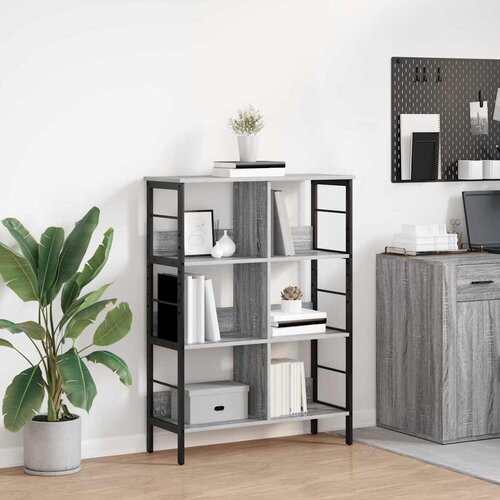  Polica Siva Sonoma 82 x 32 x 112 cm Konstruirano drvo Cene