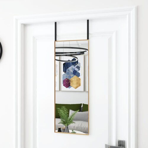 vidaXL Ogledalo za vrata zlatno 30 x 80 cm od stakla i aluminija Cijene