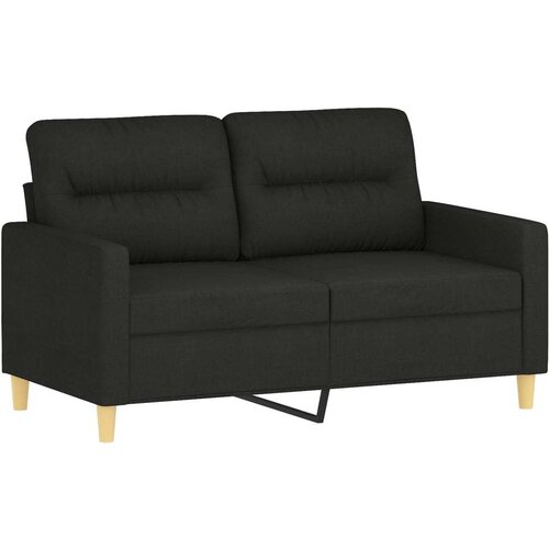 VidaXL 4-dijelni set sofa s jastucima crni od tkanine Slike