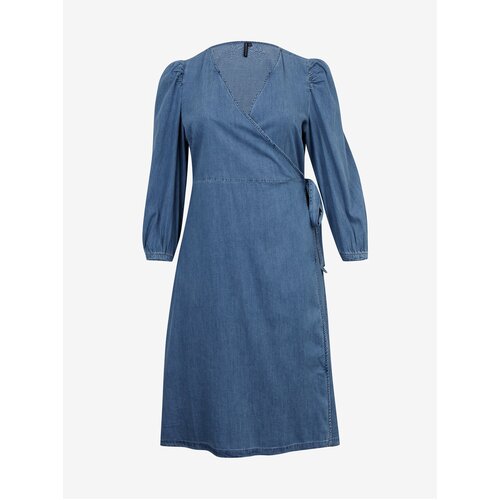 Only blue denim wrap dress CARMAKOMA Irina - Ladies Cene