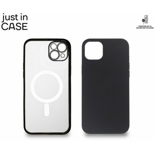 Just In Case 2u1 Extra case MAG MIX PLUS paket CRNI za iPhone 14 Plus Slike