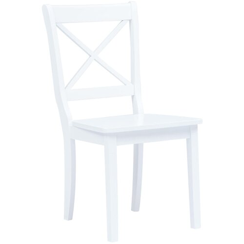 Maison Chic Jedilni stoli - Vzorci stoli 2 kosa beli trdni kavčukovec A206, (22032444) Cene