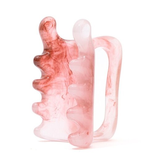 INF Dvostranski gua sha masažer iz smole z ergonomskim ročajem Pink, (5000339546) Cene