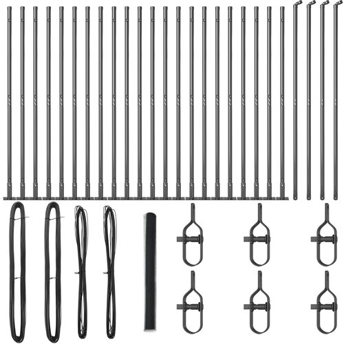 VidaXL Ograja Hexagon Siva 1.4x50 m Jeklo, Ograje z osnovnimi plo&amp;scaron;čami 13 kos &amp;Oslash;32mm 78.5cm Galvanizirano jeklo Slike