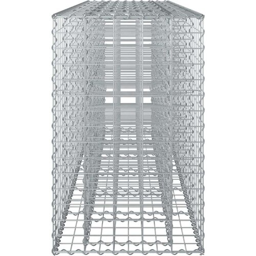  Gabionski uzdignuti krevet 2 pcs Srebrno 250 x 50 x 80 cm Slike