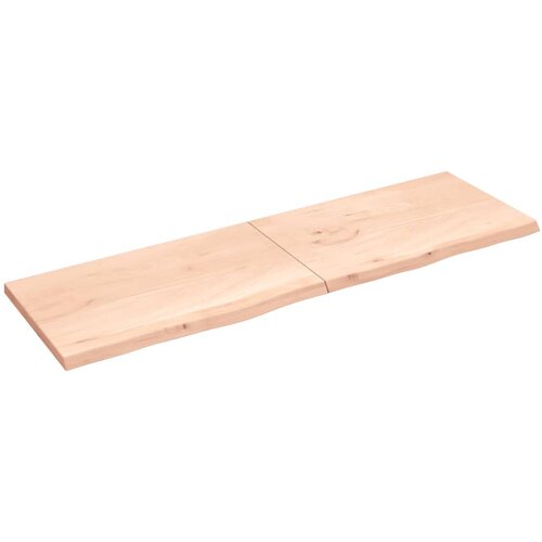 vidaXL Zidna polica 200x60x(2-4) cm neobrađena masivna hrastovina Cijene