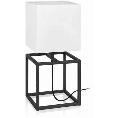 Markslöjd Crno-bijela stolna lampa Cube, 20 x 20 cm