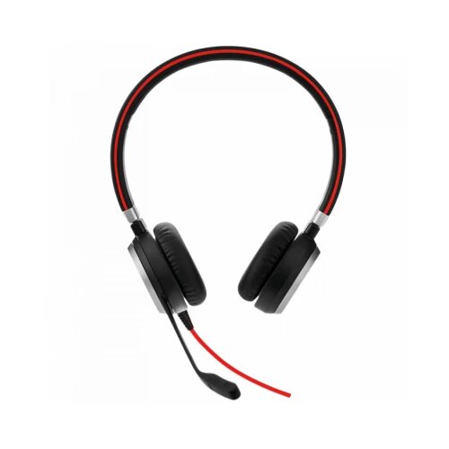 Jabra EVOLVE 40 UC Stereo USB Headband, Noise cancelling, USB and 3.5 jack connectivity, with mute-button and volume control on the cord, Busylight , Discret boomarm Cene