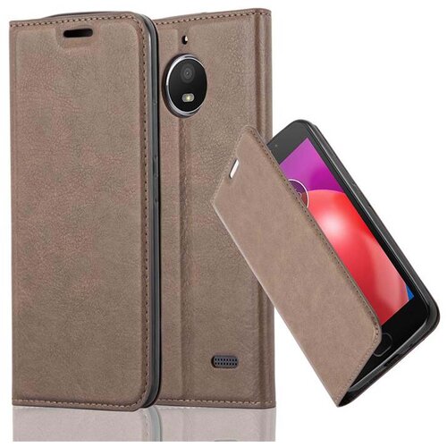 Cadorabo Ohišje, združljivo z Motorola MOTO E4 v kavovinsko rdeča - Zaščitni ovitek z magnetnim zapiranjem, stoječo funkcijo in režo za kartice, (20549396) Cene