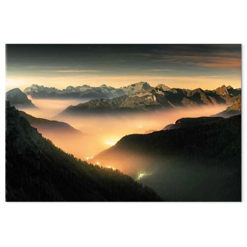  Slika - Mountain Breath (1 Part) Wide - Third Variant 60x40 Na talijanskom platnu Slike