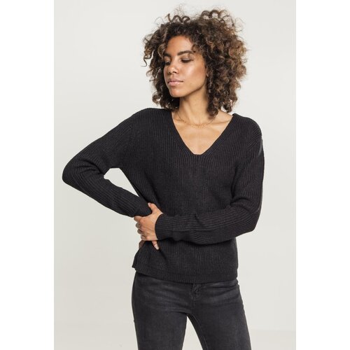 Urban Classics Women's sweater with lace-up on the back - black Slike