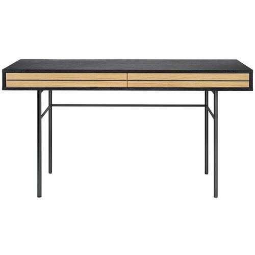 Woodman Črna pisalna miza Woodman Stripe, 130 x 60 cm Slike