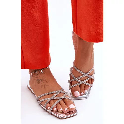 Kesi Women's Lace-up Sandals with Tassels and Jerseys Silver Leomi