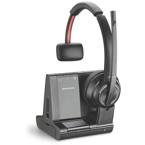 Poly Mono brezžične slušalke Plantronics Savi 8210-M UC USB-A DECT črne (207322-02) s stojalom