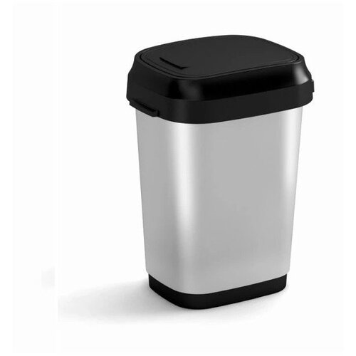 Kis Plastična kanta za smeće s pedalom u srebrnoj boji 10 l Dual Swing Bin Style S &amp;ndash; Slike