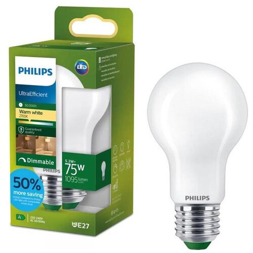 Philips led prigu&scaron;iva sijalica  ultraefficient A60 E27/5,2W/230V 2700K Cene