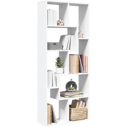 VidaXL Sobna pregrada / regal za knjige bijeli 67x25x161,5 cm drveni Slike