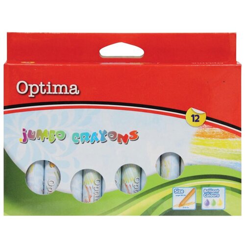 Optima Vo&amp;scaron;čene barvice Jumbo, 12 kosov Slike