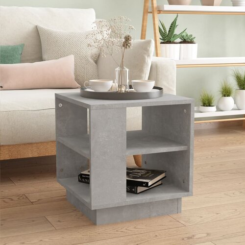 The Living Store Klubska mizica betonsko siva 40x40x43 cm konstruiran les - Klubska Mizica, (21573987) Slike