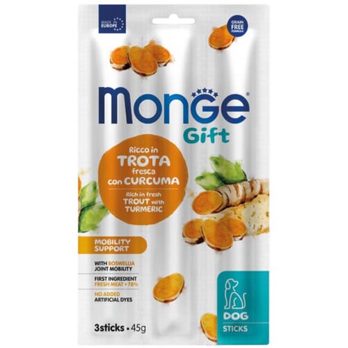Monge gift mobility support trout - štapići sa pastrmkom i kurkumom (45g) Cene