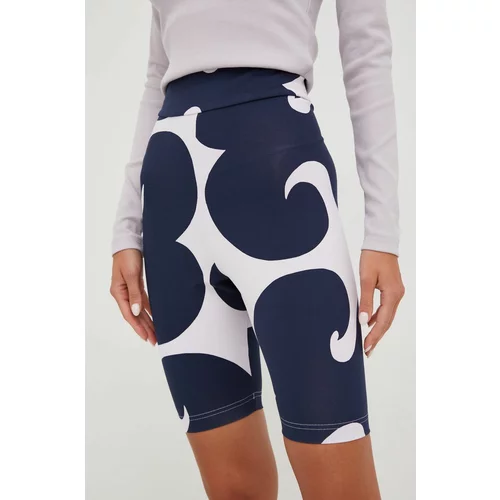 Adidas Kratke hlače Marimekko ženske, mornarsko modra barva