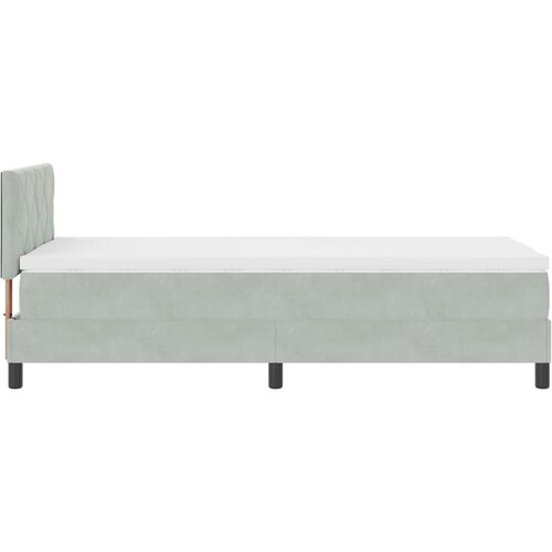 VidaXL Box Spring Krevet s Madracem Svjetlosiva 100x200 cm Bar&amp;scaron;un Slike