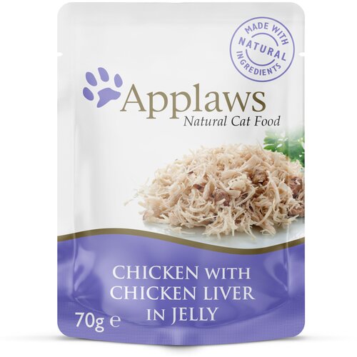 Applaws Ekonomično pakiranje: Pouch in Jelly 32 x 70 g - Piletina s jetrom Slike