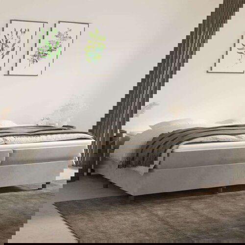  Za krevet s oprugama svjetlosivi 200x200 cm bar&amp;scaron;unasti Slike