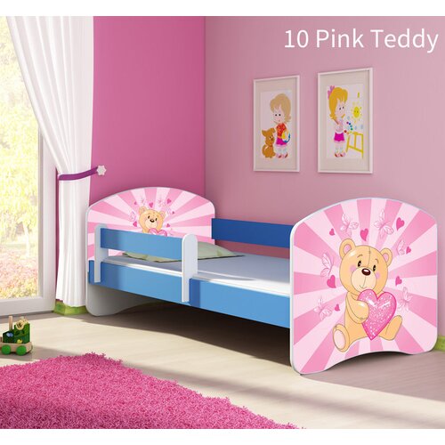  Dječji krevet ACMA s motivom, bočna plava 160x80 cm 10 Pink Teddy Bear Cene