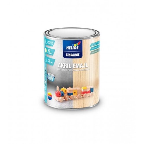 Helios Boja emajl akril saten crna 02S 0,65l Tessarol Cene