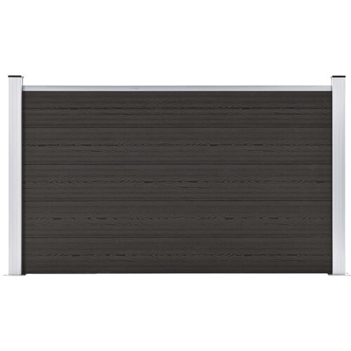 vidaXL ograjni panel wpc 180x105 cm črn Cene