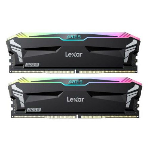 Lexar RAM memorija 32GB (2x 16GB) Ares RGB DDR5 6400MTs CL30 UDIMM LD5BU016G-R6400GDLA Slike