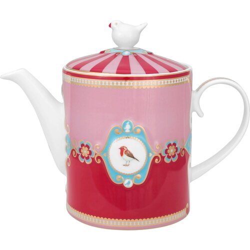 Pip Studio Love Birds - čajnik - Rdeča/roza Cene