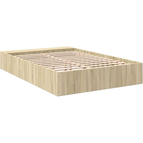 vidaXL Posteljni okvir sonoma hrast 120x200 cm inženirski les Cene