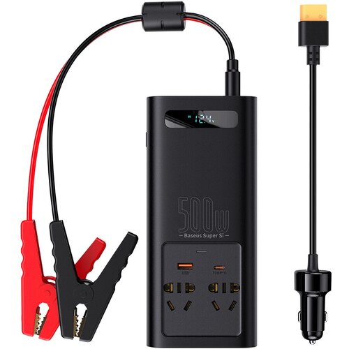 Baseus avtomobilski pretvornik napetosti 12V na 230V 500W eu in cn vtič, (21327601) Cene
