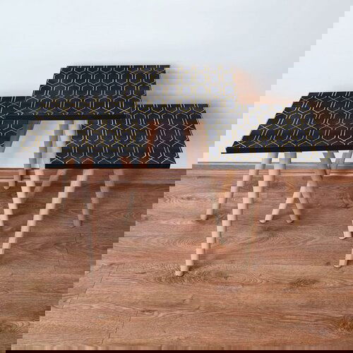 Hanah home 3Shp154 - Black BlackGold Nesting Table (3 Pieces) Cene