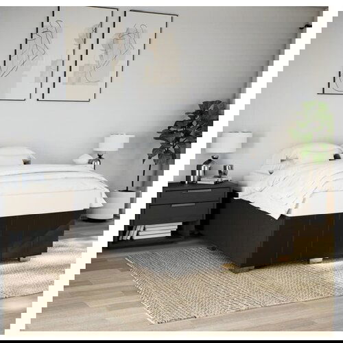 VidaXL Okvir za krevet bez madraca crni 140x200 cm od tkanine Slike