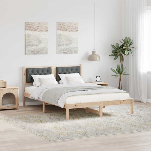 vidaXL Krevetna konstrukcija Tamno siva 140 x 200 cm tkanina Cijene