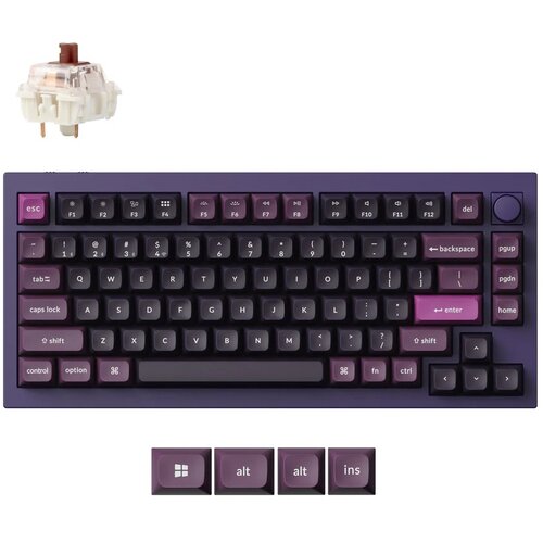 KEYCHRON Q1 Max QMK/VIA Brezžična Mehanska Tipkovnica, Bluetooth / 2.4 GHz, Brown Tactile Switch, US Layout, Q1M-V3, (21733254) Slike